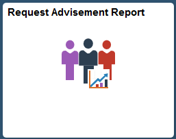 Screenshot of the Request Advisement Report tile